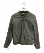 Schottショット）の古着「クラシックレザージャケット」｜グリーン