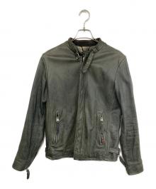 Schott（ショット）の古着「クラシックレザージャケット」｜グリーン