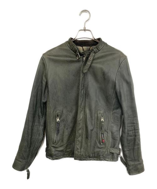 Schott（ショット）Schott (ショット) クラシックレザージャケット グリーン サイズ:Sの古着・服飾アイテム
