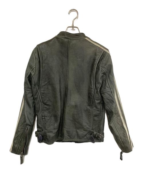 Schott（ショット）Schott (ショット) クラシックレザージャケット グリーン サイズ:Sの古着・服飾アイテム