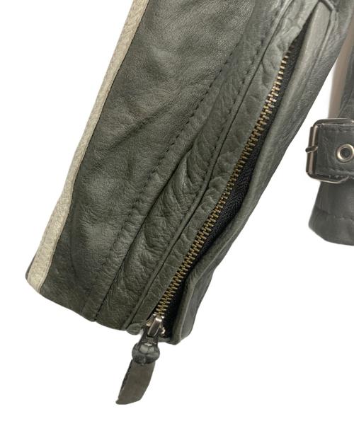 Schott（ショット）Schott (ショット) クラシックレザージャケット グリーン サイズ:Sの古着・服飾アイテム