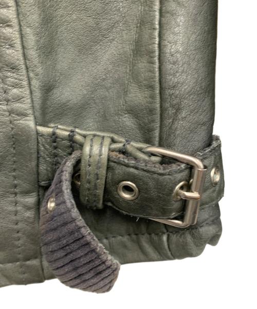 Schott（ショット）Schott (ショット) クラシックレザージャケット グリーン サイズ:Sの古着・服飾アイテム