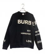 BURBERRY LONDONバーバリーロンドン）の古着「ホースフェリープリントロゴスウェット」｜ブラック