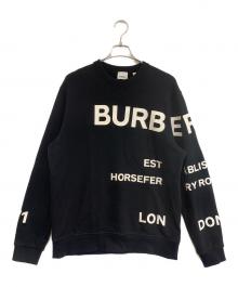 BURBERRY LONDON（バーバリーロンドン）の古着「ホースフェリープリントロゴスウェット」｜ブラック