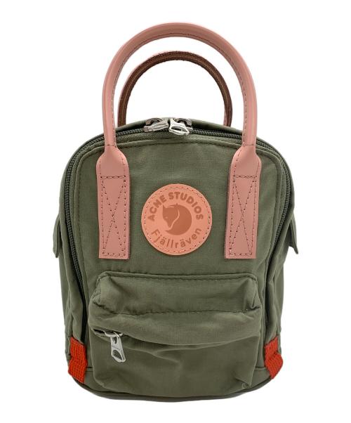 Acne studios（アクネ ストゥディオス）Acne studios (アクネ ストゥディオス) FJALLRAVEN (フェールラーベン) ショルダーバッグ オリーブ×ピンクの古着・服飾アイテム