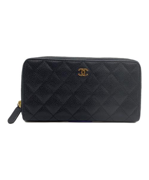 CHANEL（シャネル）CHANEL (シャネル) 長財布 マトラッセ ブラックの古着・服飾アイテム