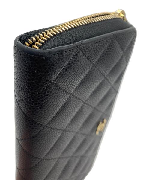 CHANEL（シャネル）CHANEL (シャネル) 長財布 マトラッセ ブラックの古着・服飾アイテム
