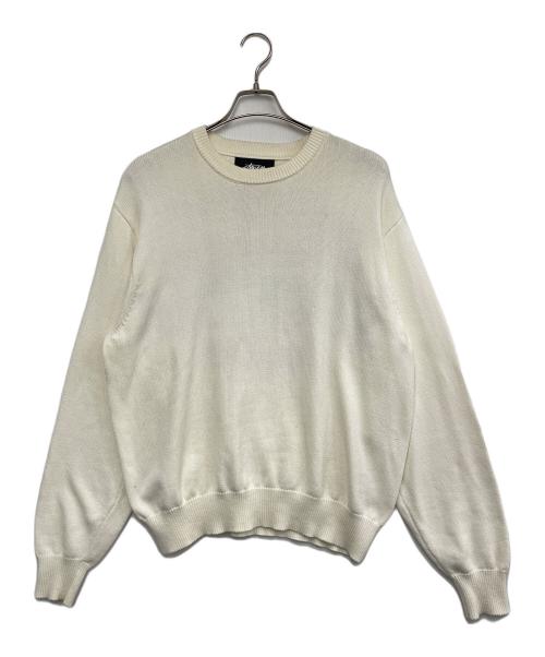 stussy（ステューシー）stussy (ステューシー) 厚手ニット ホワイト サイズ:Lの古着・服飾アイテム