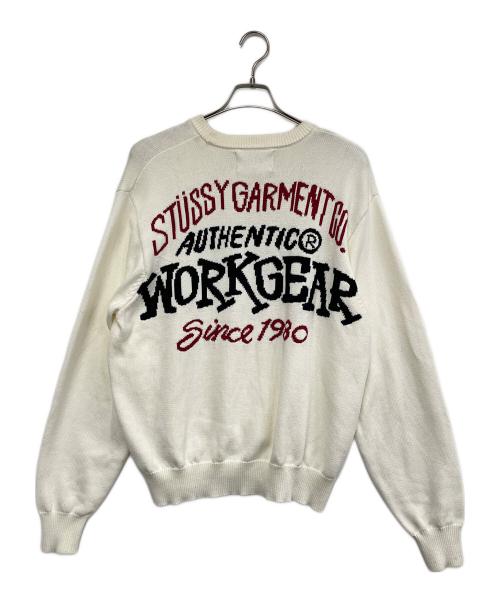stussy（ステューシー）stussy (ステューシー) 厚手ニット ホワイト サイズ:Lの古着・服飾アイテム