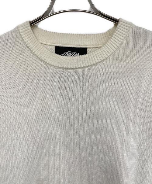 stussy（ステューシー）stussy (ステューシー) 厚手ニット ホワイト サイズ:Lの古着・服飾アイテム