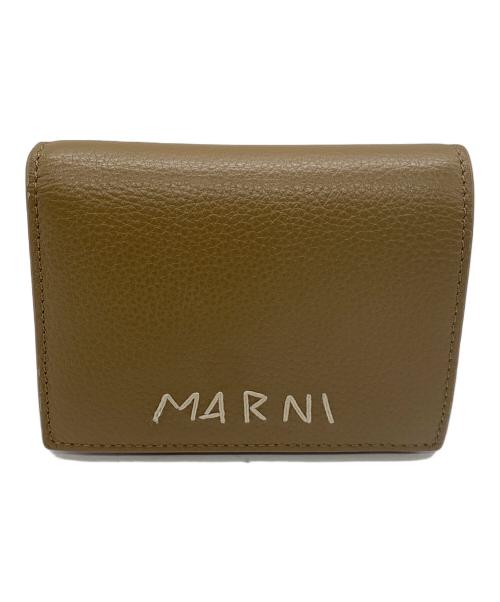 MARNI（マルニ）MARNI (マルニ) 2つ折り財布 ブラウンの古着・服飾アイテム