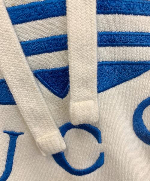 GUCCI（グッチ）GUCCI (グッチ) adidas (アディダス) パーカー ホワイト×ブルー サイズ:XXSの古着・服飾アイテム