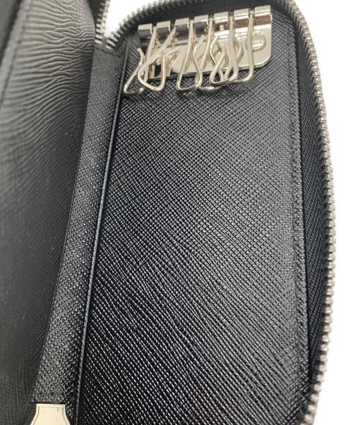 PRADA（プラダ）PRADA (プラダ) ラウンドファスナー6連キーケース ブラックの古着・服飾アイテム