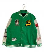 LowBlowKnuckleロウブロウナックル）の古着「スタジャン」｜グリーン×ホワイト