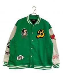 LowBlowKnuckle（ロウブロウナックル）の古着「スタジャン」｜グリーン×ホワイト