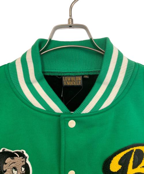 LowBlowKnuckle（ロウブロウナックル）LowBlowKnuckle (ロウブロウナックル) スタジャン グリーン×ホワイト サイズ:XXLの古着・服飾アイテム