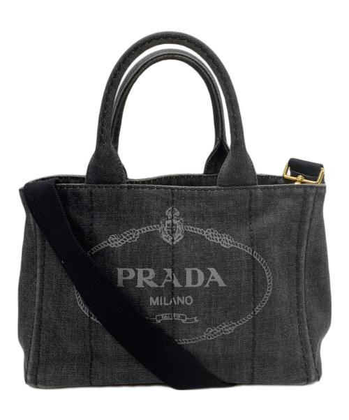 PRADA（プラダ）PRADA (プラダ) カナパ2WAYショルダーバッグ グレーの古着・服飾アイテム