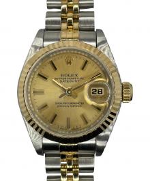 ROLEX（ロレックス）の古着「OYSTER PERPETUAL DATE JUST /オイスターパーペチュアル デイトジャスト/Ref.69173 シャンパン文字盤」｜シャンパン文字盤