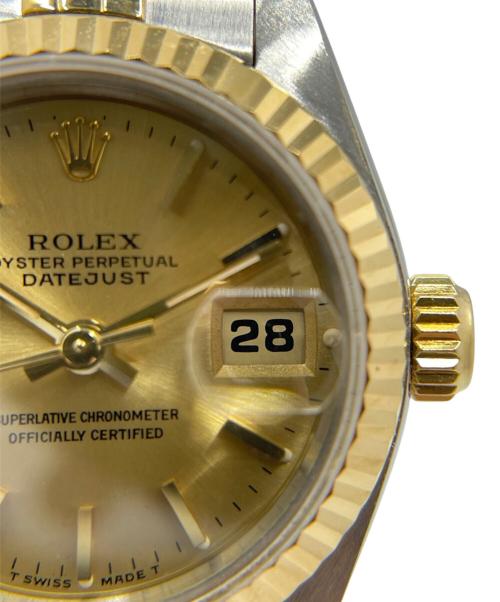 ROLEX（ロレックス）ROLEX (ロレックス) OYSTER PERPETUAL DATE JUST /オイスターパーペチュアル デイトジャスト/Ref.69173 シャンパン文字盤 シャンパン文字盤 サイズ:26cmの古着・服飾アイテム