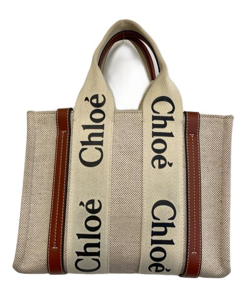 Chloe（クロエ）Chloe (クロエ) Woodyスモールトートバッグ ベージュの古着・服飾アイテム