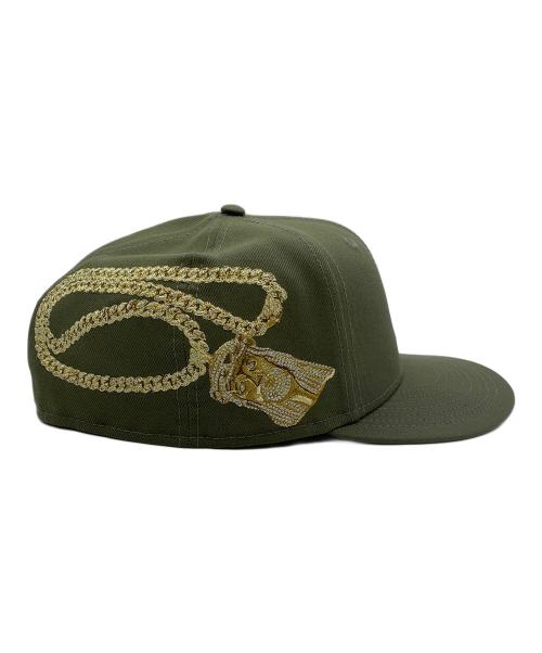 New Era（ニューエラ）New Era (ニューエラ) Supreme (シュプリーム) Jesus Piece S LOGO グリーン サイズ: 7 3/4の古着・服飾アイテム