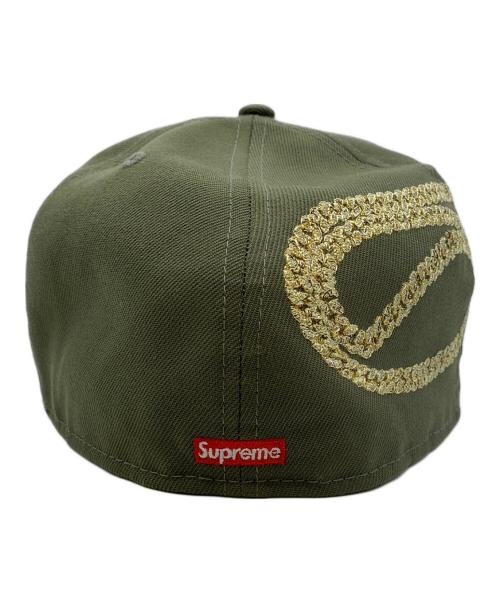 New Era（ニューエラ）New Era (ニューエラ) Supreme (シュプリーム) Jesus Piece S LOGO グリーン サイズ: 7 3/4の古着・服飾アイテム