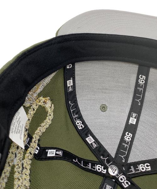 New Era（ニューエラ）New Era (ニューエラ) Supreme (シュプリーム) Jesus Piece S LOGO グリーン サイズ: 7 3/4の古着・服飾アイテム