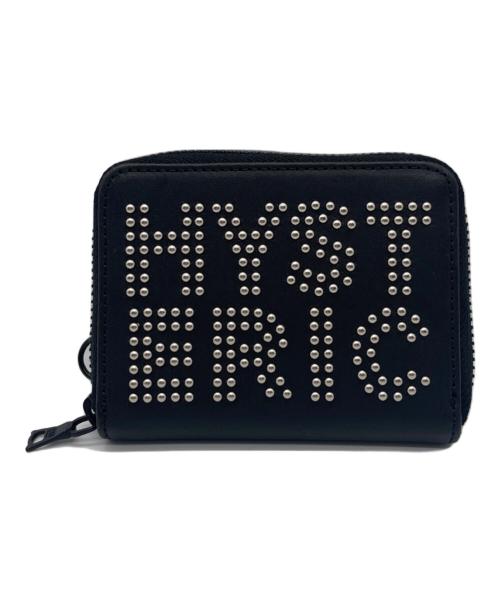 Hysteric Glamour（ヒステリックグラマー）Hysteric Glamour (ヒステリックグラマー) ロゴスタッズコンパクトウォレット ブラックの古着・服飾アイテム