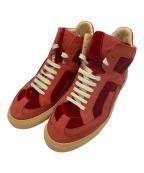 MM6 Maison Margielaエムエムシックスメゾンマルジェラ）の古着「ハイカットスニーカー」｜レッド