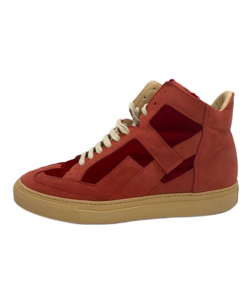 MM6 Maison Margiela（エムエムシックスメゾンマルジェラ）MM6 Maison Margiela (エムエムシックスメゾンマルジェラ) ハイカットスニーカー レッド サイズ:38の古着・服飾アイテム