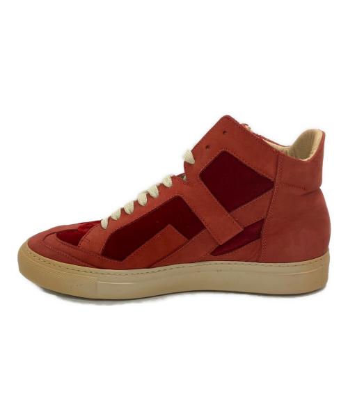 MM6 Maison Margiela（エムエムシックスメゾンマルジェラ）MM6 Maison Margiela (エムエムシックスメゾンマルジェラ) ハイカットスニーカー レッド サイズ:38の古着・服飾アイテム