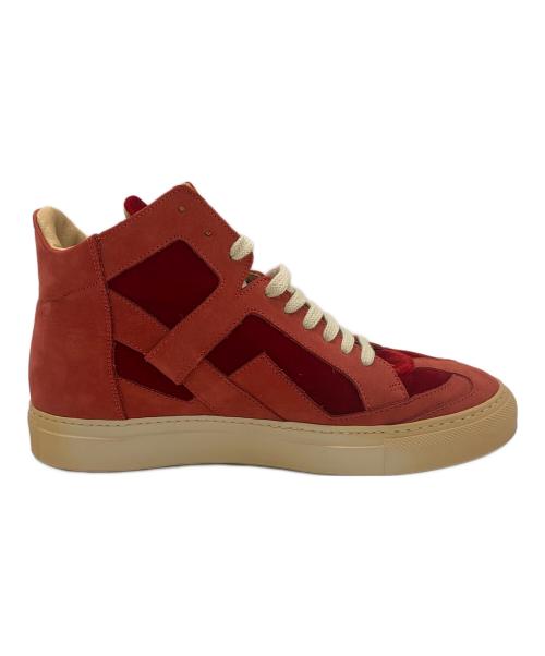 MM6 Maison Margiela（エムエムシックスメゾンマルジェラ）MM6 Maison Margiela (エムエムシックスメゾンマルジェラ) ハイカットスニーカー レッド サイズ:38の古着・服飾アイテム