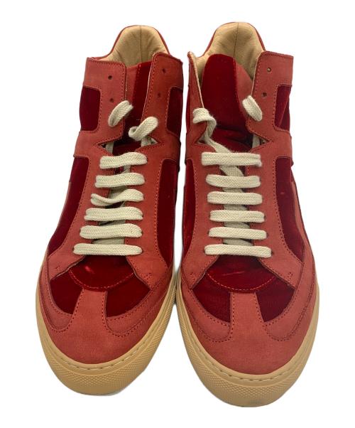 MM6 Maison Margiela（エムエムシックスメゾンマルジェラ）MM6 Maison Margiela (エムエムシックスメゾンマルジェラ) ハイカットスニーカー レッド サイズ:38の古着・服飾アイテム