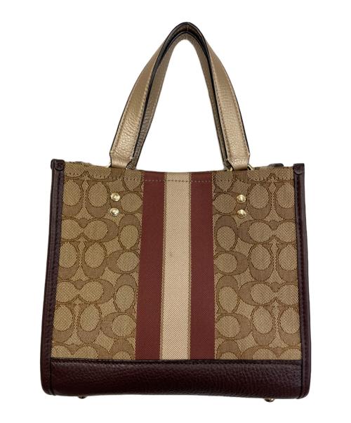 COACH（コーチ）COACH (コーチ) ショルダーバッグ ベージュ×ピンクの古着・服飾アイテム