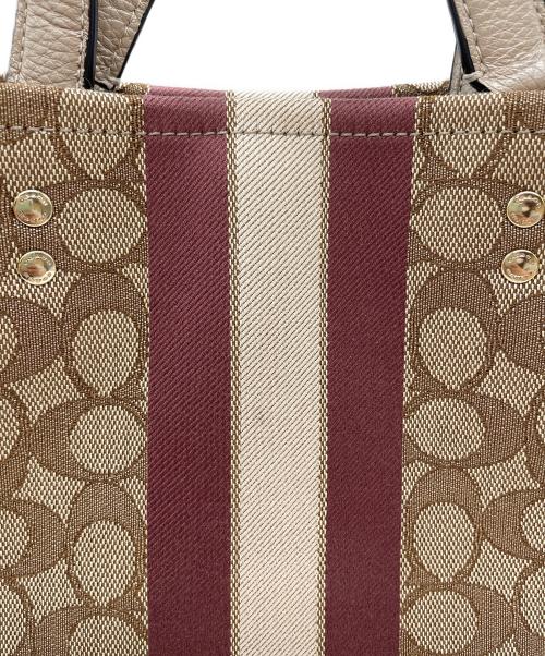 COACH（コーチ）COACH (コーチ) ショルダーバッグ ベージュ×ピンクの古着・服飾アイテム