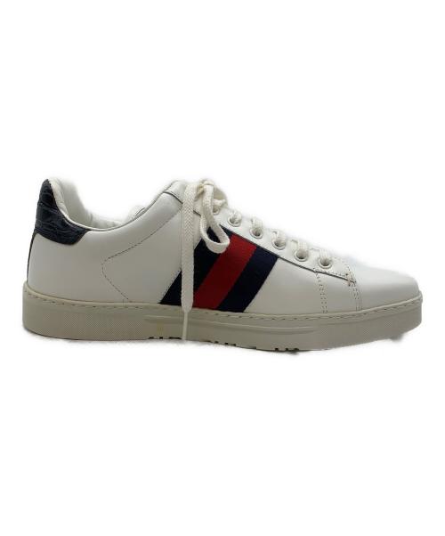 GUCCI（グッチ）GUCCI (グッチ) シェリーラインローカットスニーカー ホワイト サイズ:40の古着・服飾アイテム
