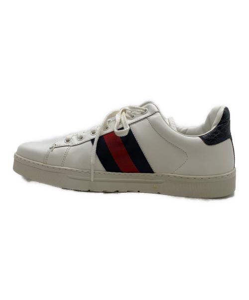 GUCCI（グッチ）GUCCI (グッチ) シェリーラインローカットスニーカー ホワイト サイズ:40の古着・服飾アイテム