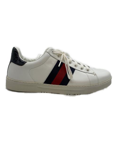 GUCCI（グッチ）GUCCI (グッチ) シェリーラインローカットスニーカー ホワイト サイズ:40の古着・服飾アイテム