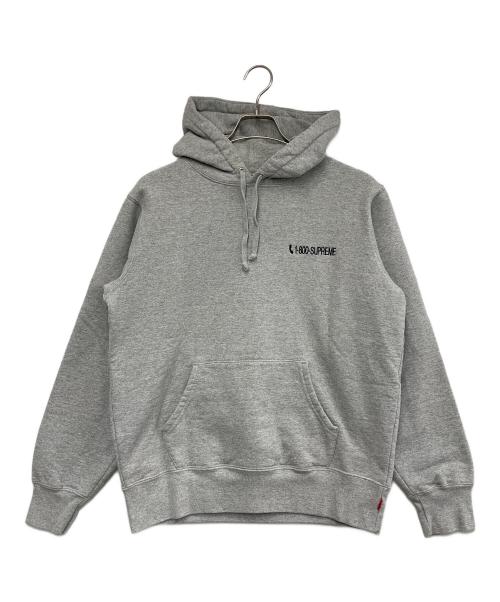 SUPREME（シュプリーム）SUPREME (シュプリーム) 1-800 Hooded Sweatshirt グレー サイズ:Sの古着・服飾アイテム