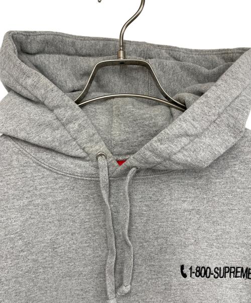 SUPREME（シュプリーム）SUPREME (シュプリーム) 1-800 Hooded Sweatshirt グレー サイズ:Sの古着・服飾アイテム