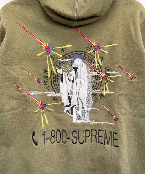 SUPREME（シュプリーム）SUPREME (シュプリーム) 葵産業 (アオイインダストリー) 1-800 Hooded Sweatshirt オリーブ サイズ:Sの古着・服飾アイテム