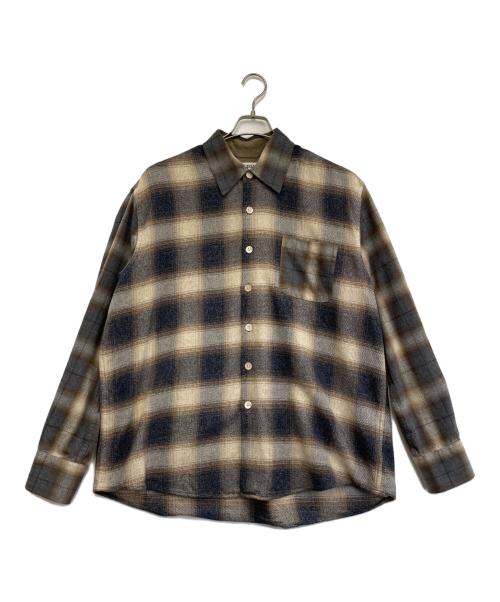 OUR LEGACY（アワーレガシー）OUR LEGACY (アワーレガシー) ABOVE SHIRT ベージュ×グレー サイズ:48の古着・服飾アイテム