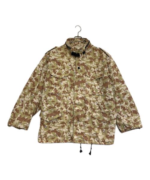 A BATHING APE（アベイシングエイプ）A BATHING APE (アベイシングエイプ) M-65ミリタリージャケット ベージュ×ブラウン サイズ:Lの古着・服飾アイテム