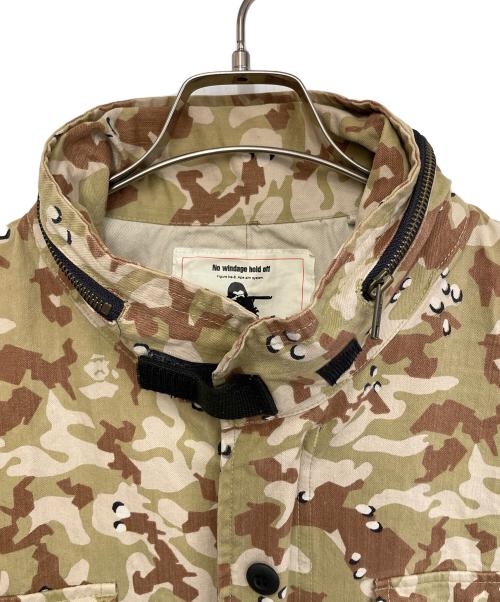 A BATHING APE（アベイシングエイプ）A BATHING APE (アベイシングエイプ) M-65ミリタリージャケット ベージュ×ブラウン サイズ:Lの古着・服飾アイテム