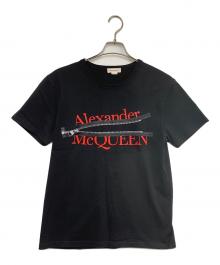 ALEXANDER McQUEEN（アレキサンダーマックイーン）の古着「ZIP COTTON JERSEY T-SHIRT」｜ブラック