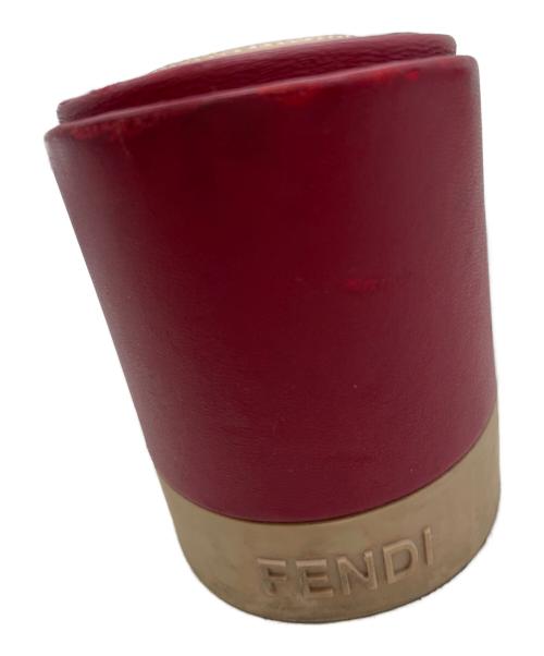 FENDI（フェンディ）FENDI (フェンディ) ミュール ブラック×レッド サイズ:35 1/2の古着・服飾アイテム