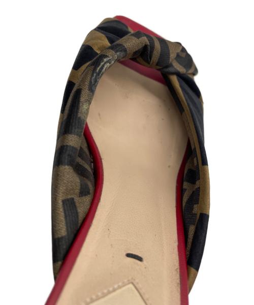 FENDI（フェンディ）FENDI (フェンディ) ミュール ブラック×レッド サイズ:35 1/2の古着・服飾アイテム
