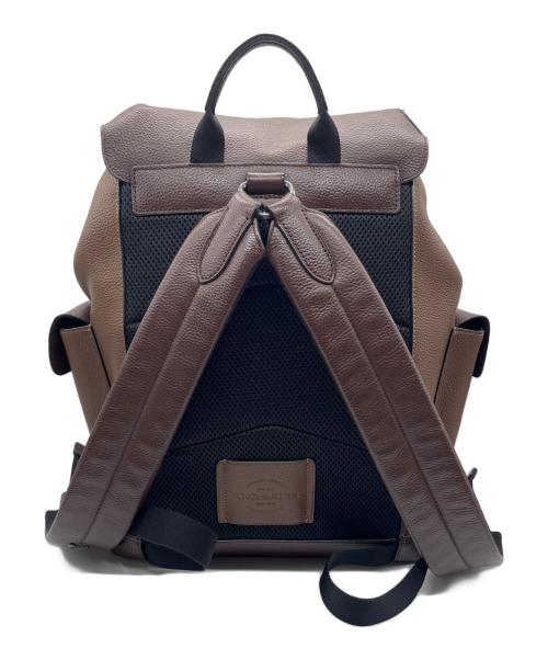 COACH（コーチ）COACH (コーチ) ハドソン カラーブロックバックパック ブラウンの古着・服飾アイテム