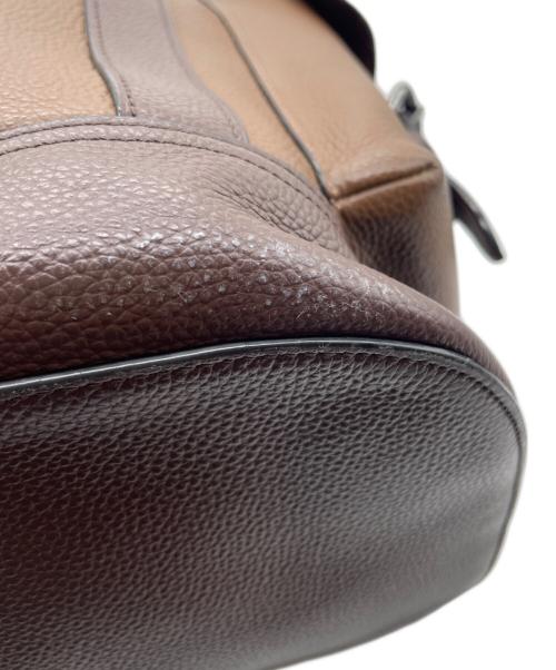 COACH（コーチ）COACH (コーチ) ハドソン カラーブロックバックパック ブラウンの古着・服飾アイテム