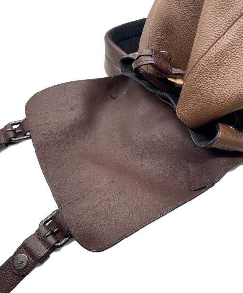 COACH（コーチ）COACH (コーチ) ハドソン カラーブロックバックパック ブラウンの古着・服飾アイテム
